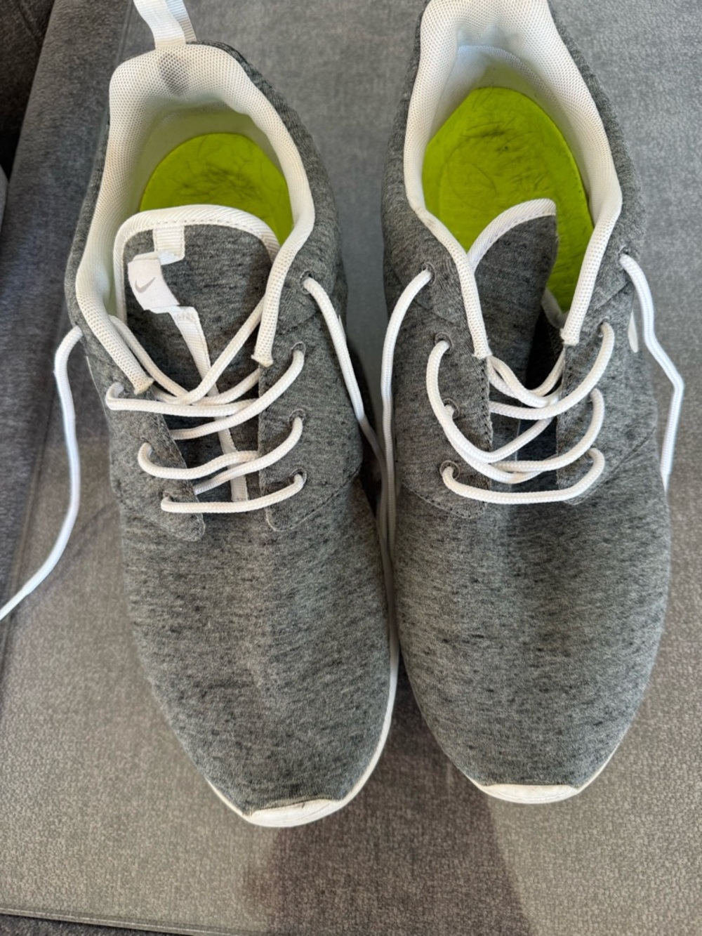 Nike Grey Knit Sneakers with White Laces - Men’s size 11